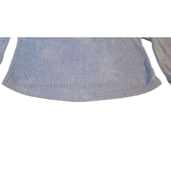 Hippie Rose Fuzzy Cropped Sweater Purple V Neck Super Soft‎ Comfy L Designer - Picture 9 of 16